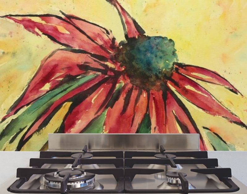 Expressieve rode bloem