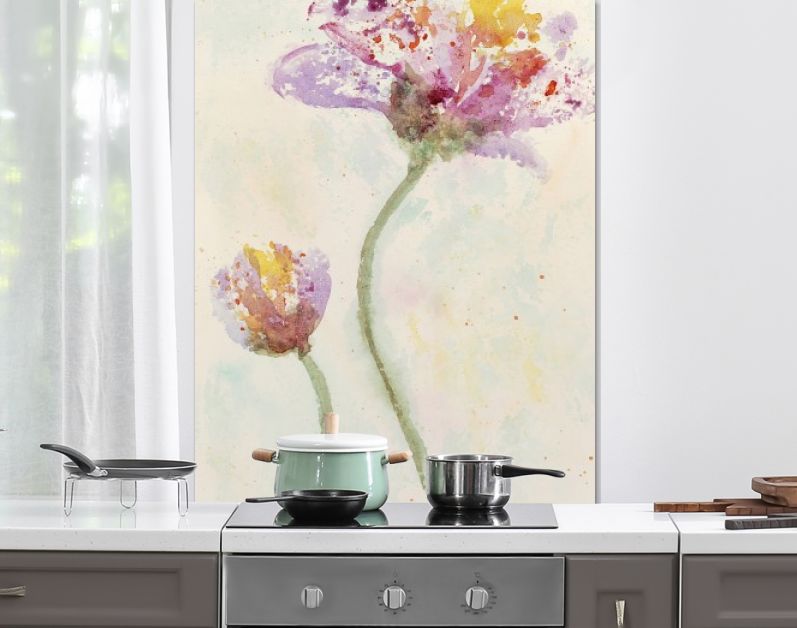 Vrolijke abstracte lentebloemen