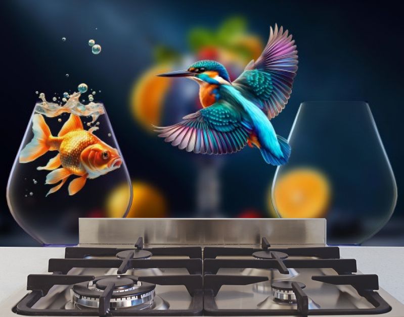 Kingfisher and Goldfish