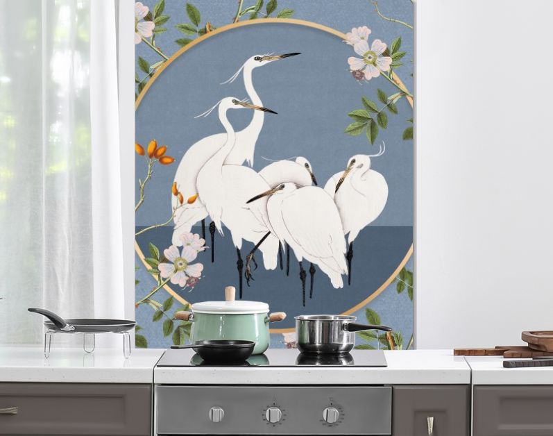 Ohara Koson's Egret - Botanical Edition