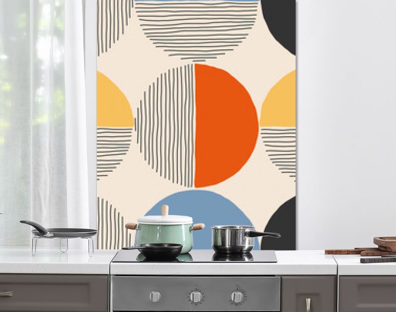 Trendy minimalist seamless pattern with abstract creative hand drawn composition