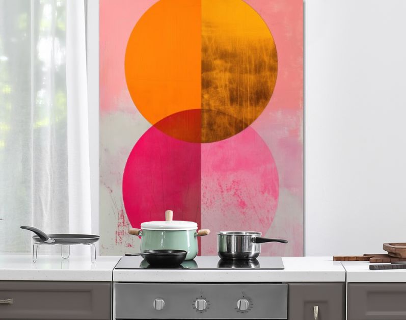 Pink gold and orange C