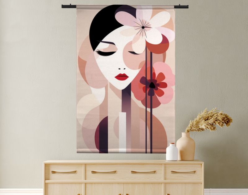 Abstract flower woman