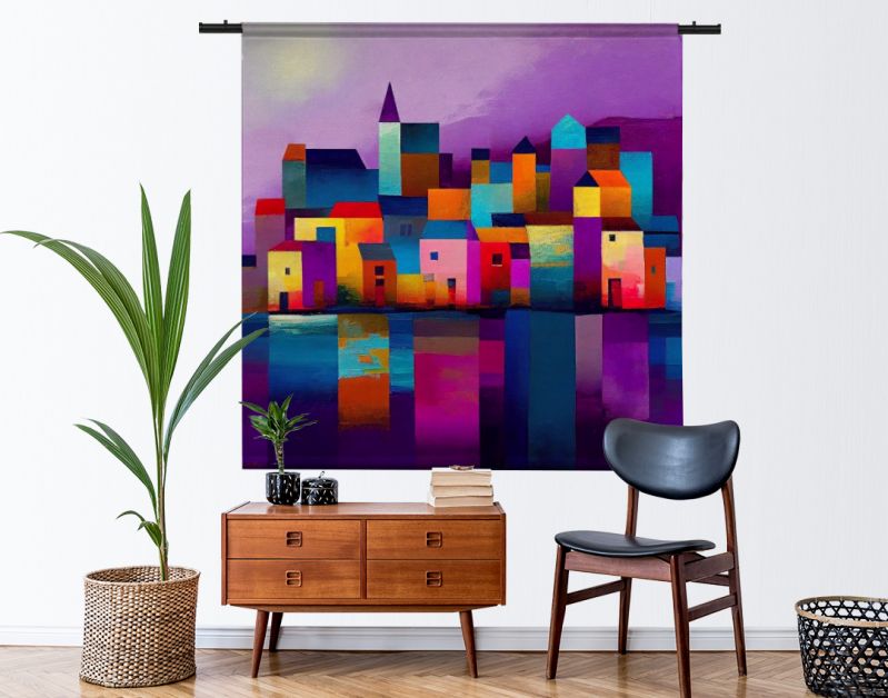 La ville côtière pastel