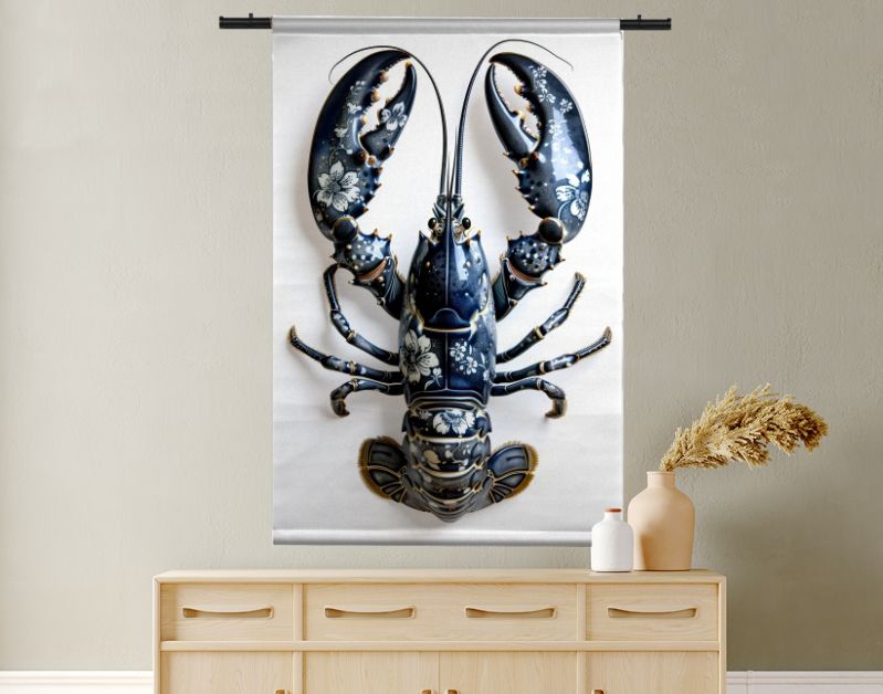 Kreeft donker delfts blauw