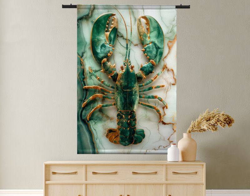 Lobster marble green jade