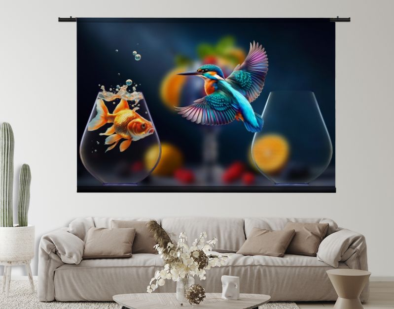 Kingfisher and Goldfish