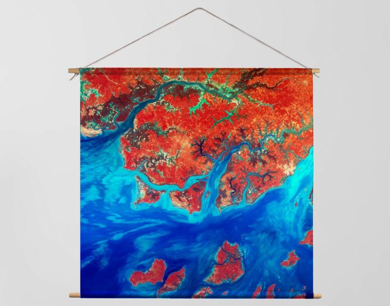 Guinea-Bissau, a small country in West Africa. Original from NASA