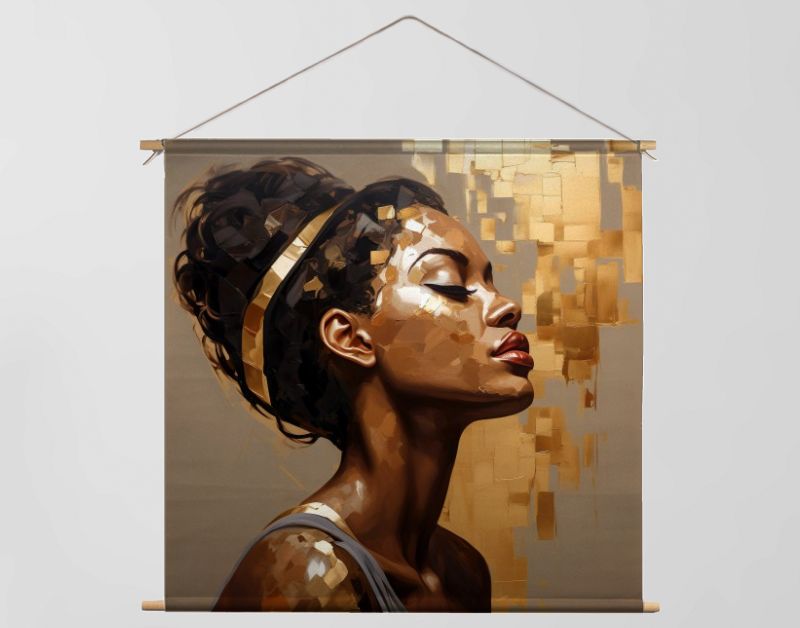 Golden grace portrait of serene strength