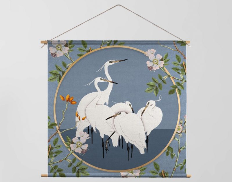 Ohara Koson's Egret - Botanical Edition