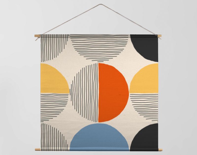 Trendy minimalist seamless pattern with abstract creative hand drawn composition