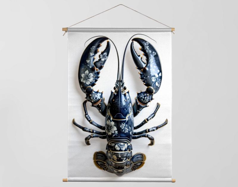 Kreeft donker delfts blauw