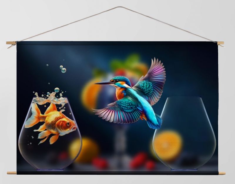 Kingfisher and Goldfish