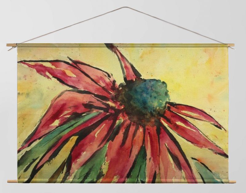 Expressieve rode bloem