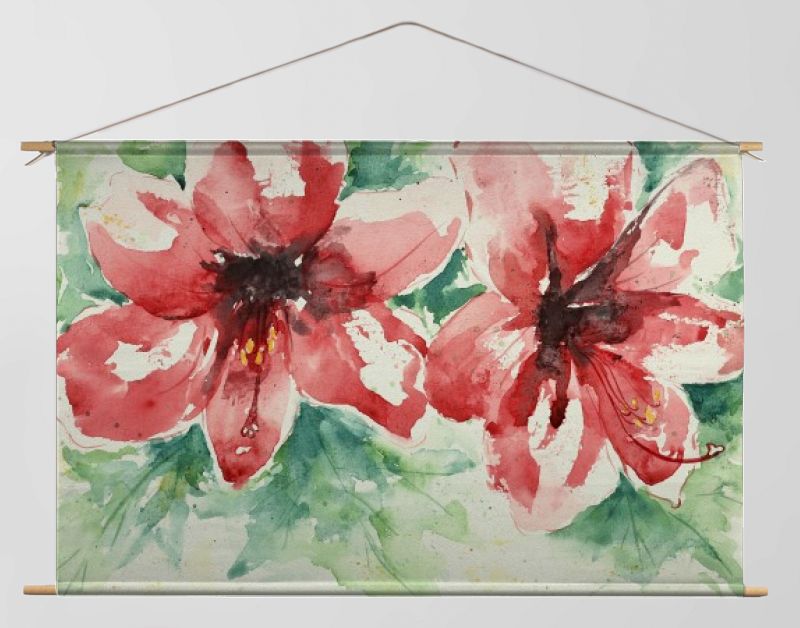 Grote rode amaryllis bloemen