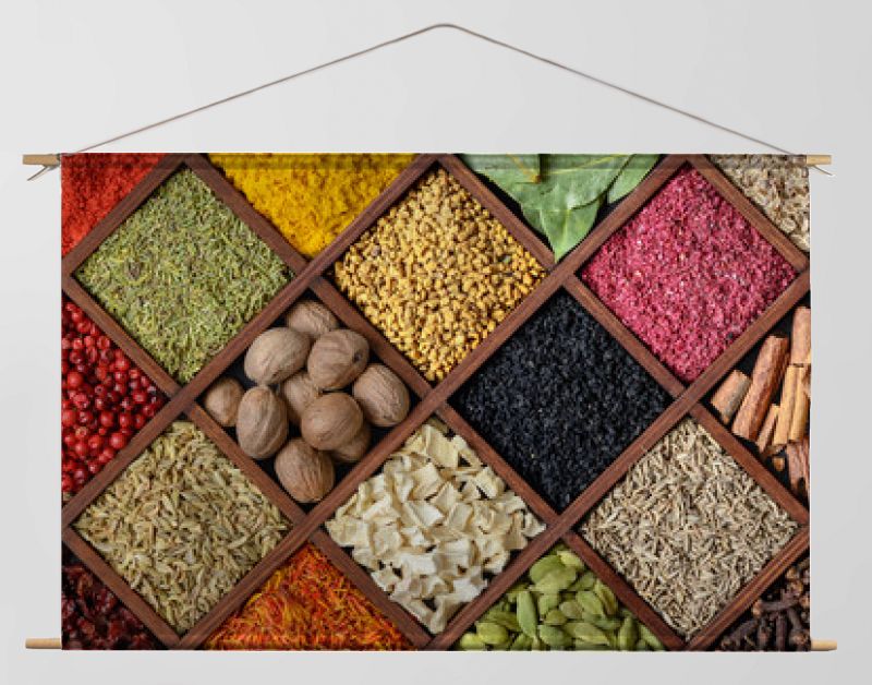 Colorful spice background.