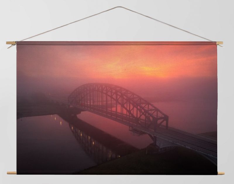 Zwolle Oude IJsselbrug in de mist