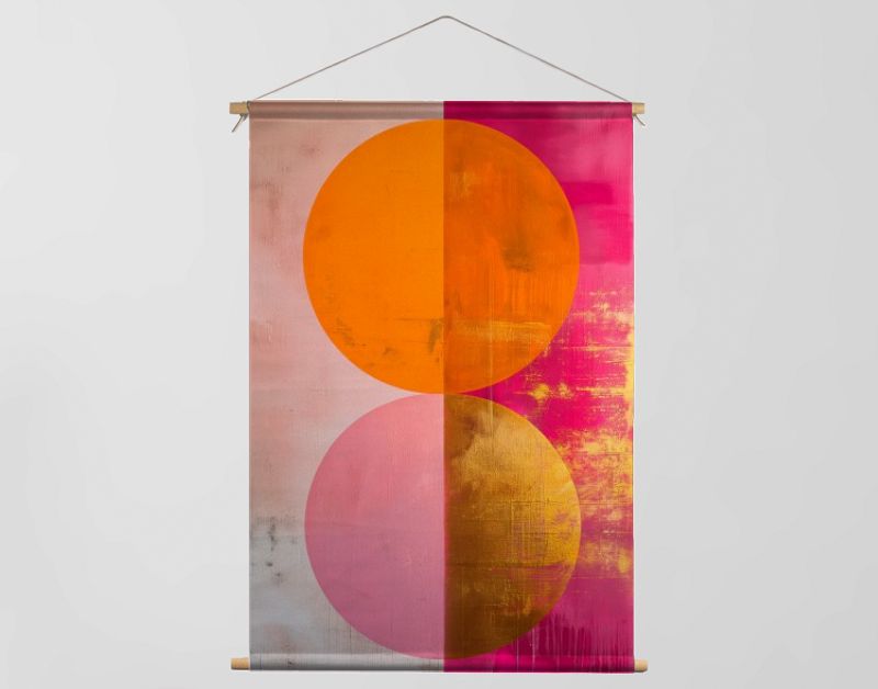 Pink gold and orange A