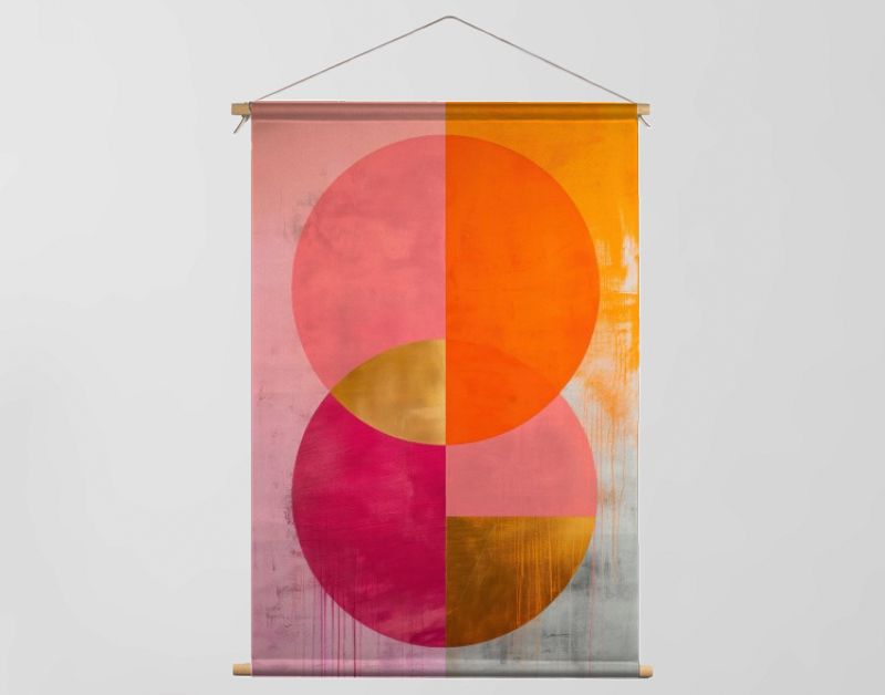 Pink gold and orange B