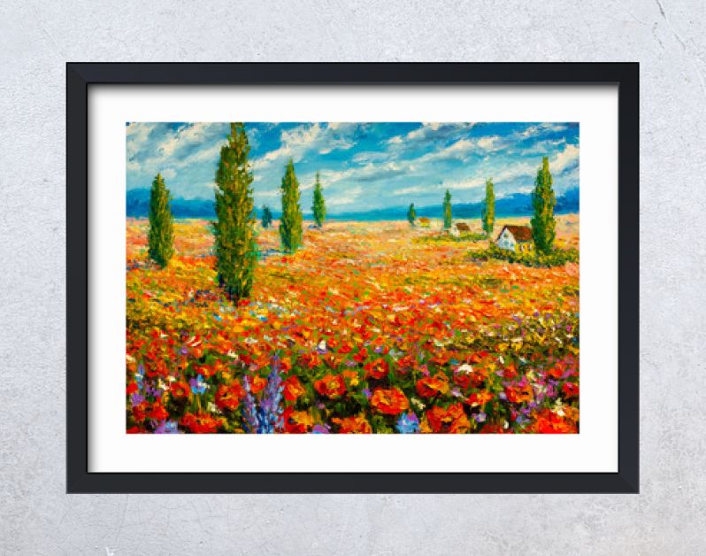Bloemen schilderijen monet schilderij claude impressionisme verf landschap bloemenweide olie