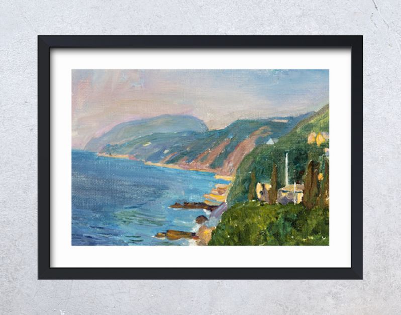 landschap, olieverfschilderij, met de hand gemaakt