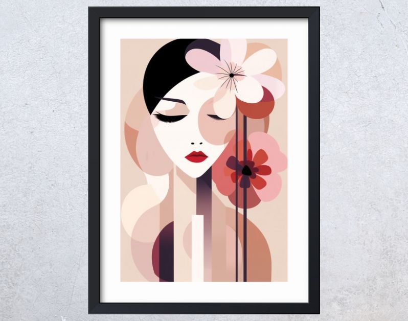 Abstract flower woman