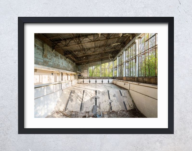 Zwembad van Pripjat in Chernobyl