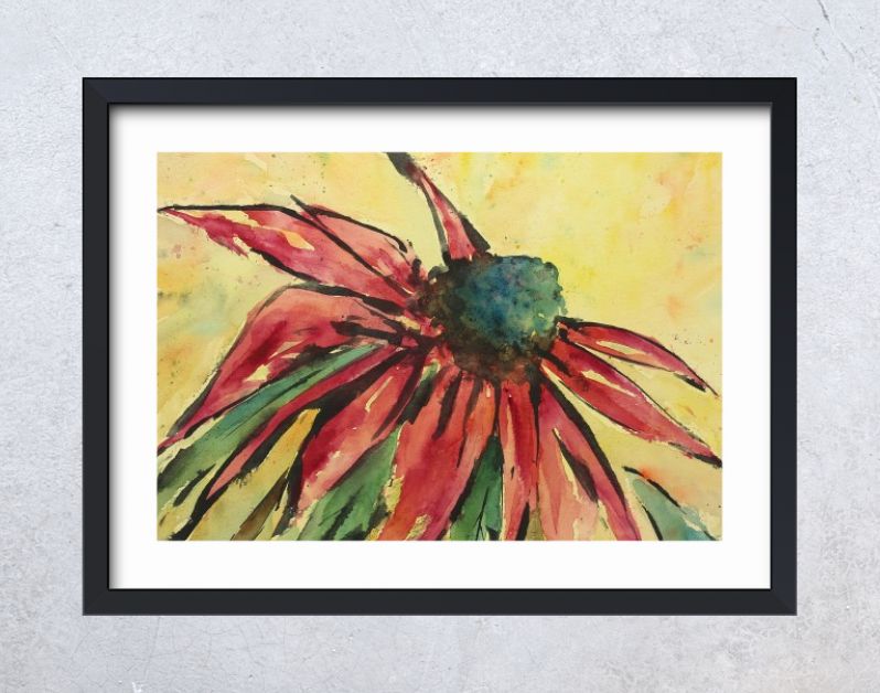 Expressieve rode bloem