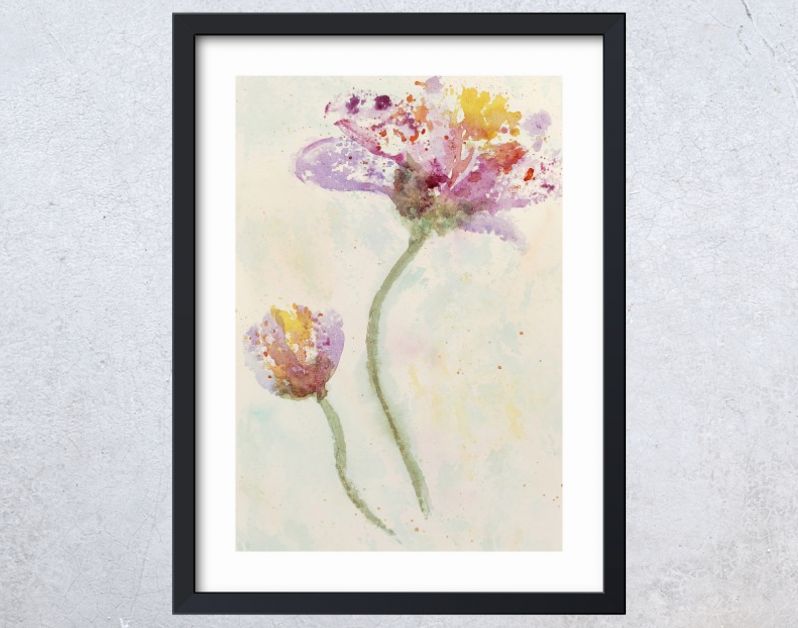 Vrolijke abstracte lentebloemen