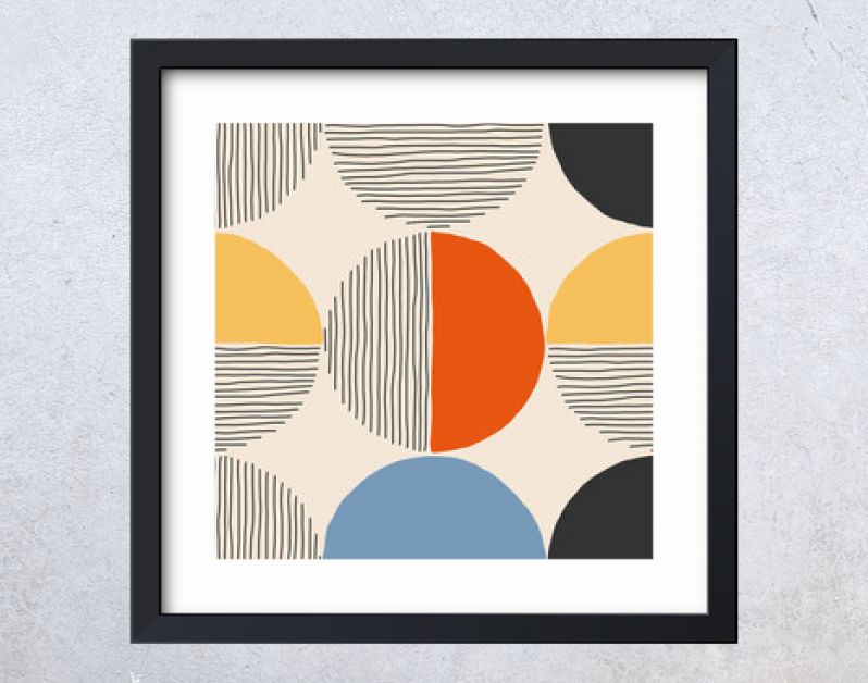 Trendy minimalist seamless pattern with abstract creative hand drawn composition