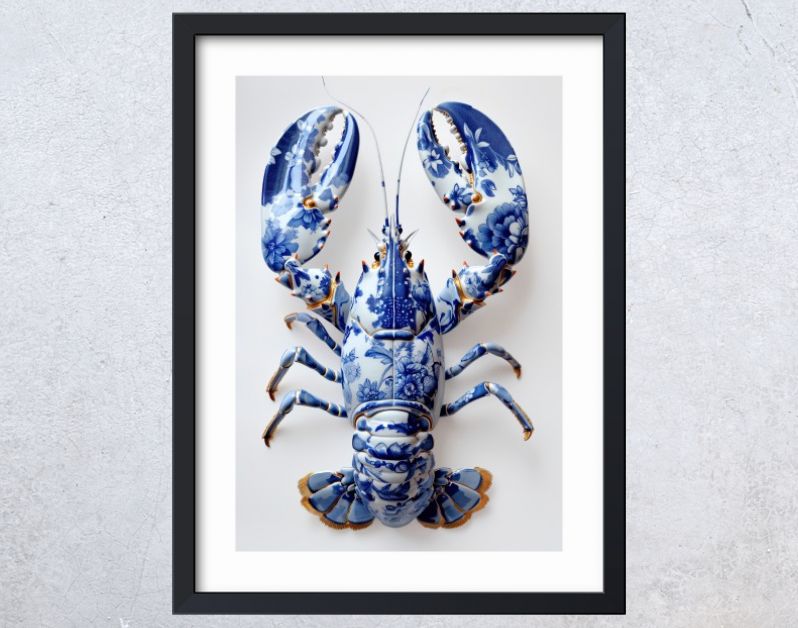 Delft Blue Flower Lobster