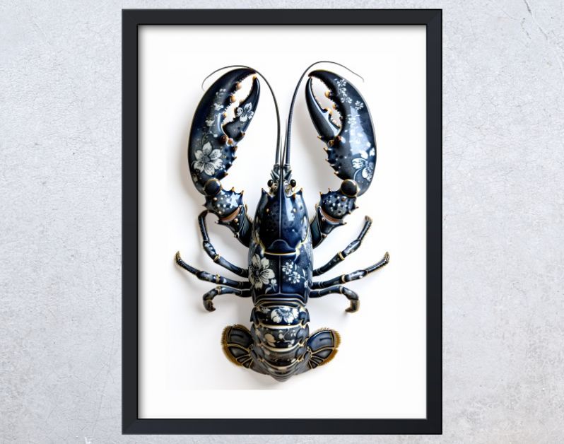 Kreeft donker delfts blauw