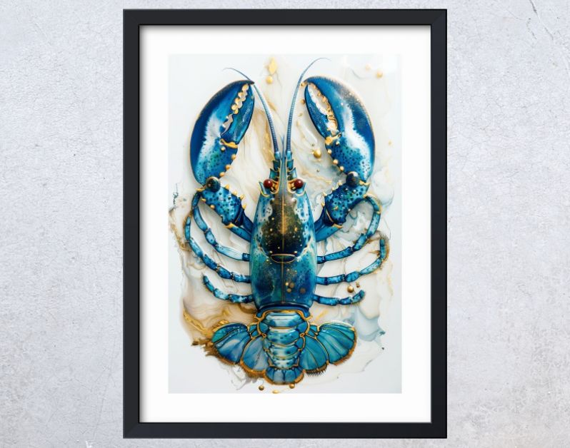 Lobster blue ink