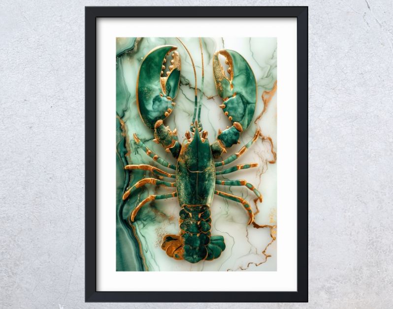 Lobster marble green jade