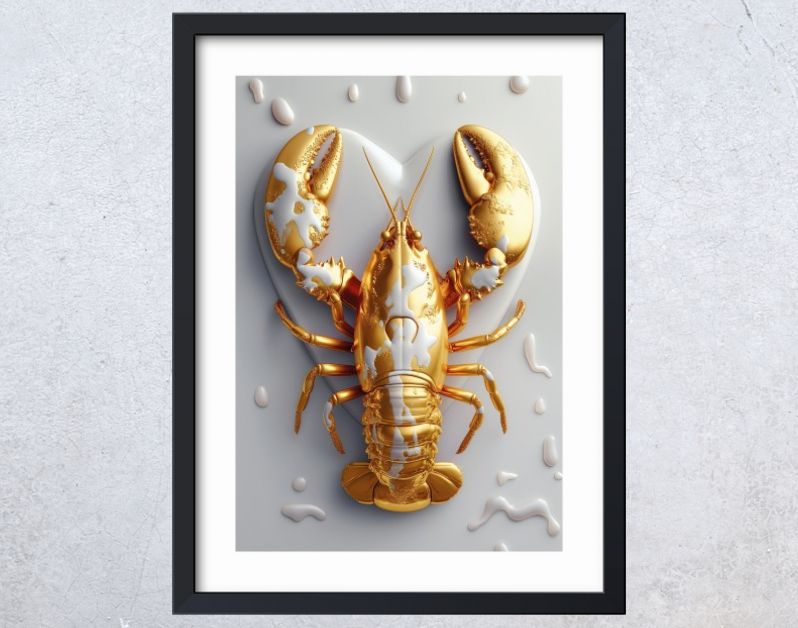 LobsterLuxe GoldenLobster WitHeart