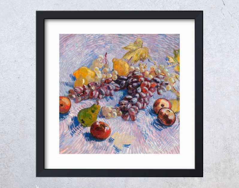 Grapes, Lemons, Pears, and Apples (1887)