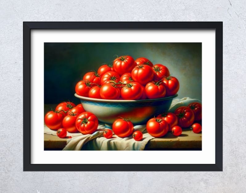 Stilleven tomaten in een schaal