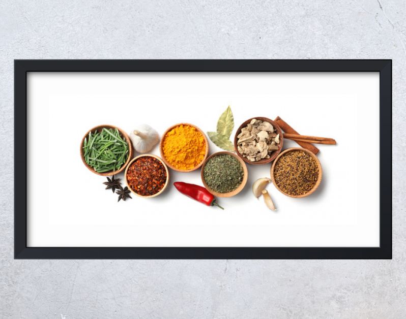 Beautiful composition with different aromatic spices on white background