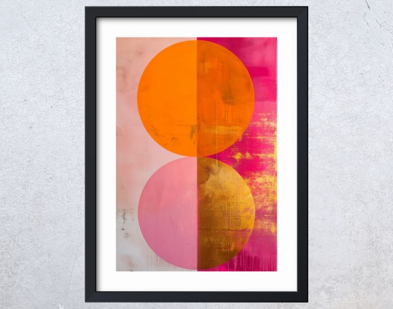 Pink gold and orange A