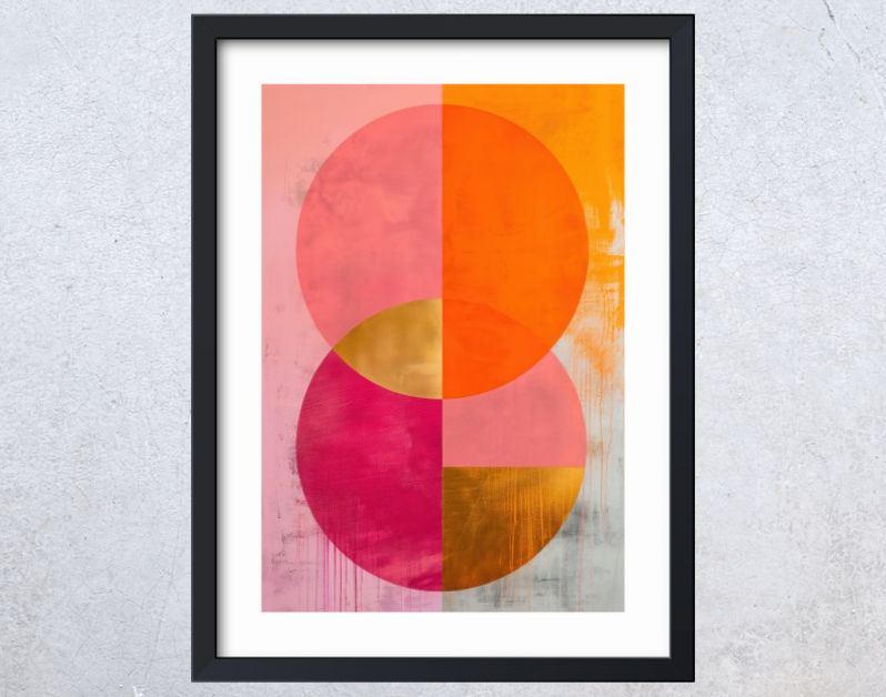 Pink gold and orange B