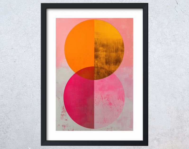 Pink gold and orange C