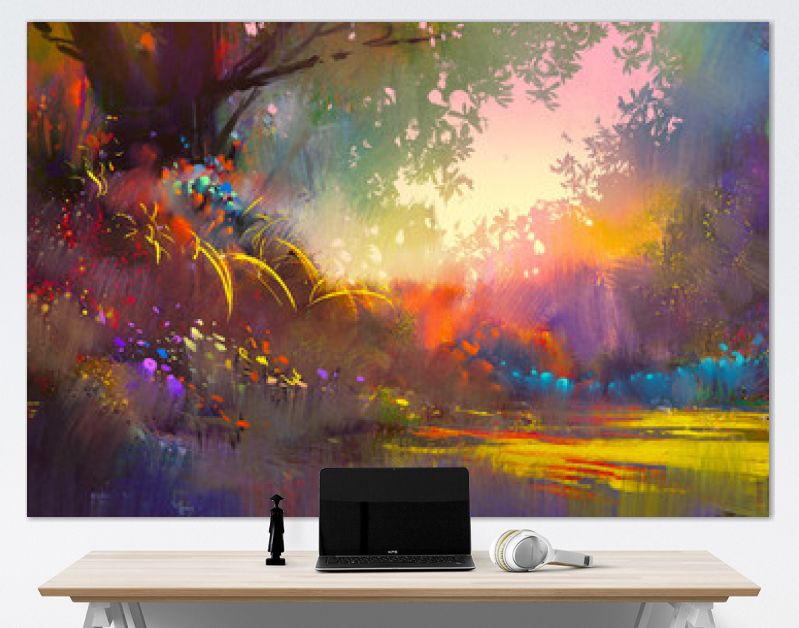 kleurrijke landschapsschilderkunst