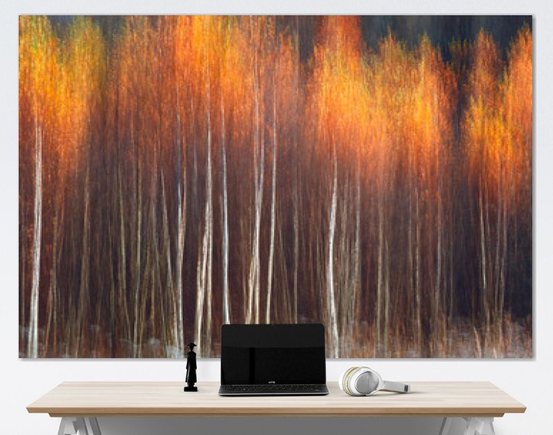 Herfst textuur schilderachtige achtergrond met bewegingsonscherpte, afgezwakt in vintage stijl