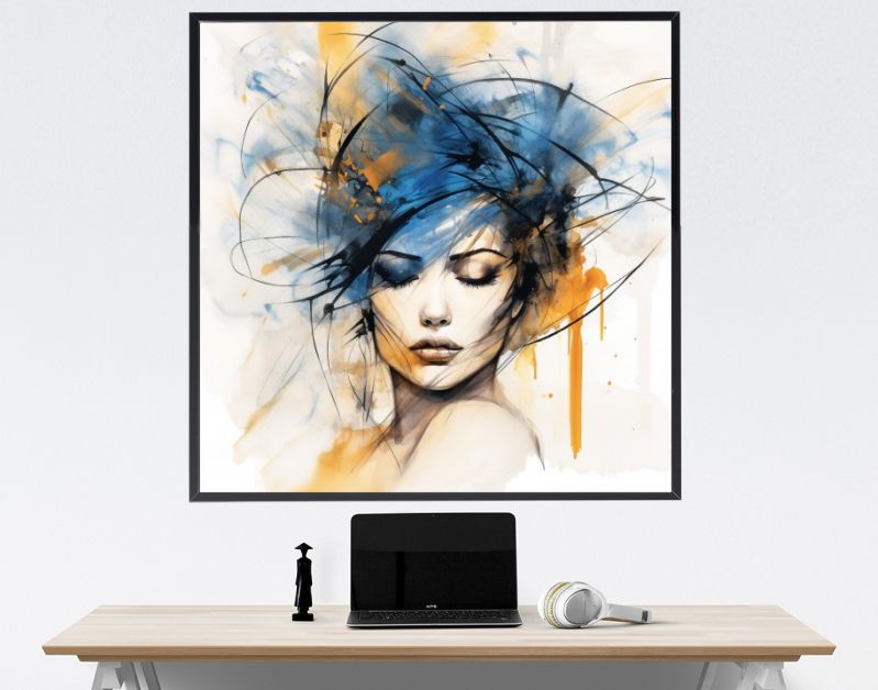 Watercolor headpiece