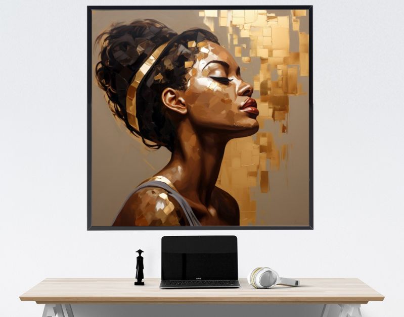 Golden grace portrait of serene strength