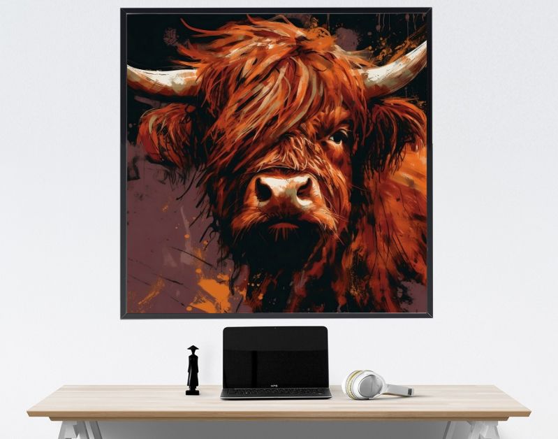 Schotse Hooglander vierkant