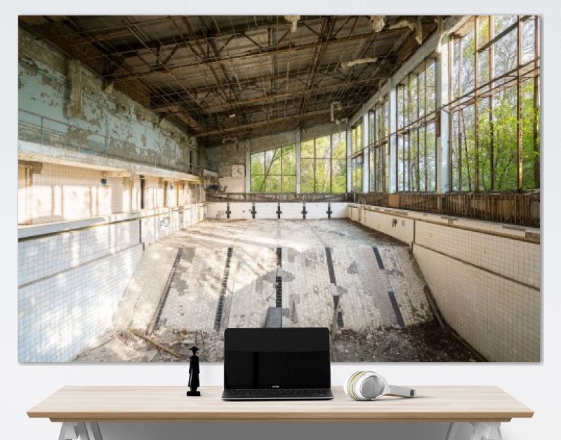 Zwembad van Pripjat in Chernobyl