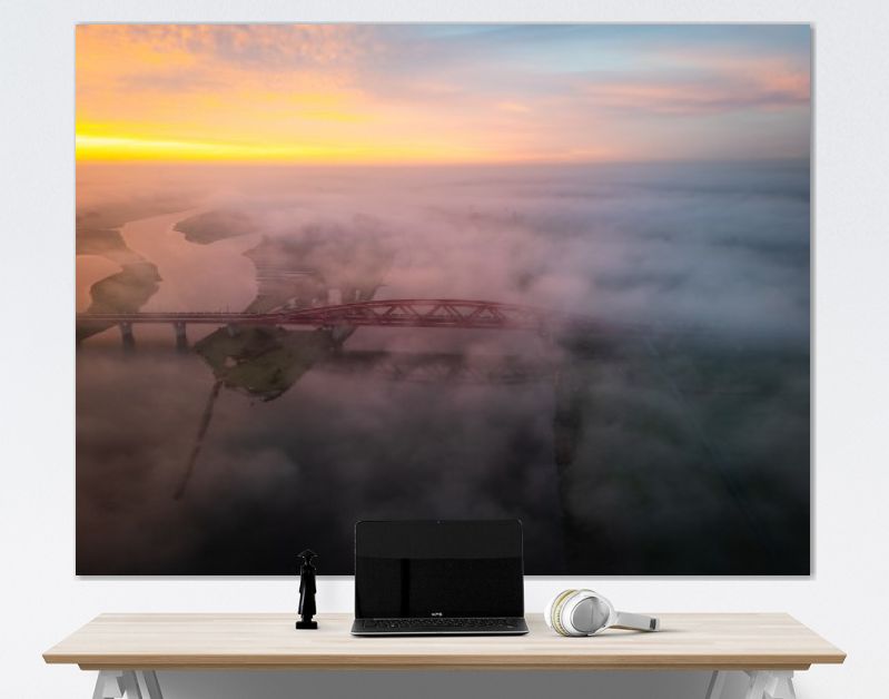 Zwolle Hanzeboog in de mist