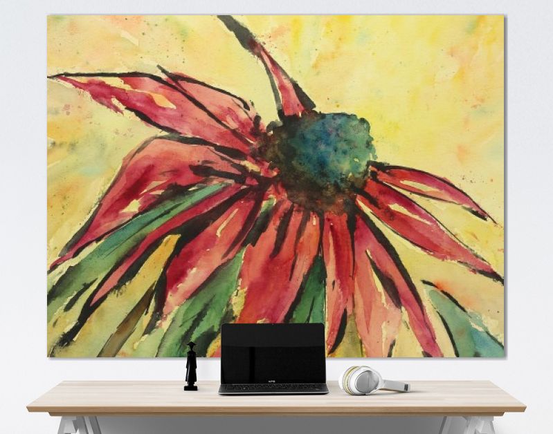 Expressieve rode bloem