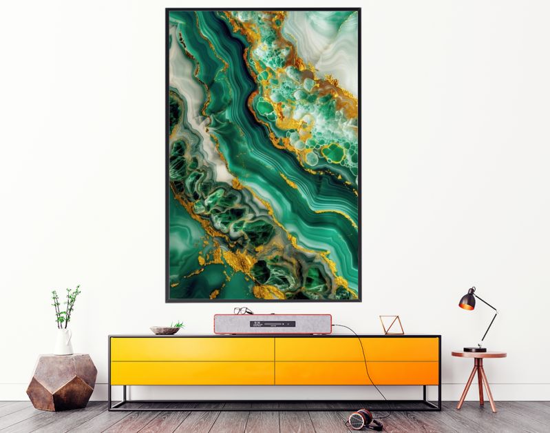 Marmer groen met goud